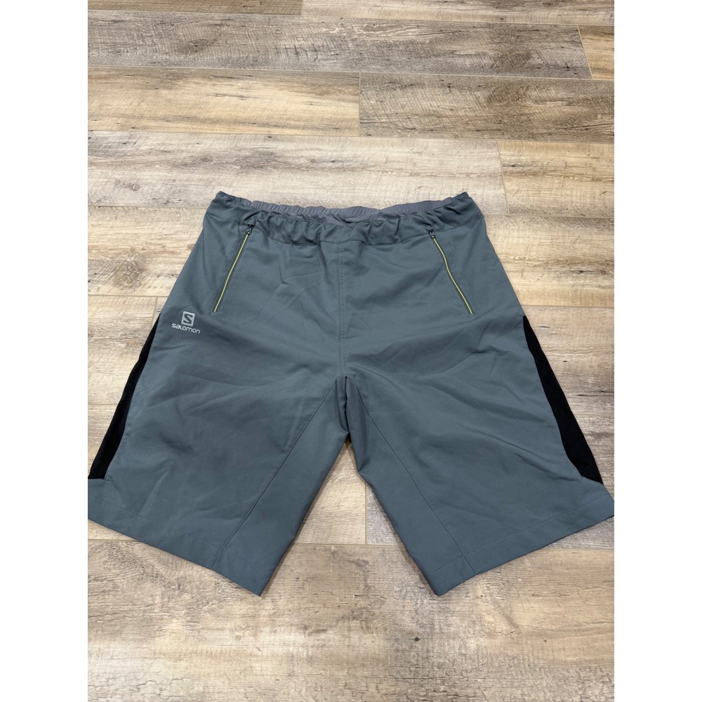 Salomon AdvancedSkin Dry Mens XL Grey Trail Running Hiking Athletic Shorts